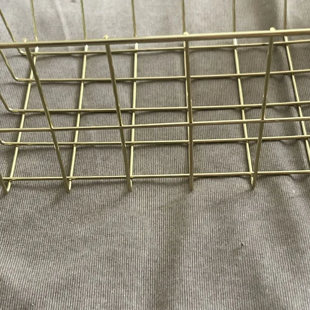 Birch & Vine Gold Wire Small Rectangular Organizer Storage Baskets Set 10 Office